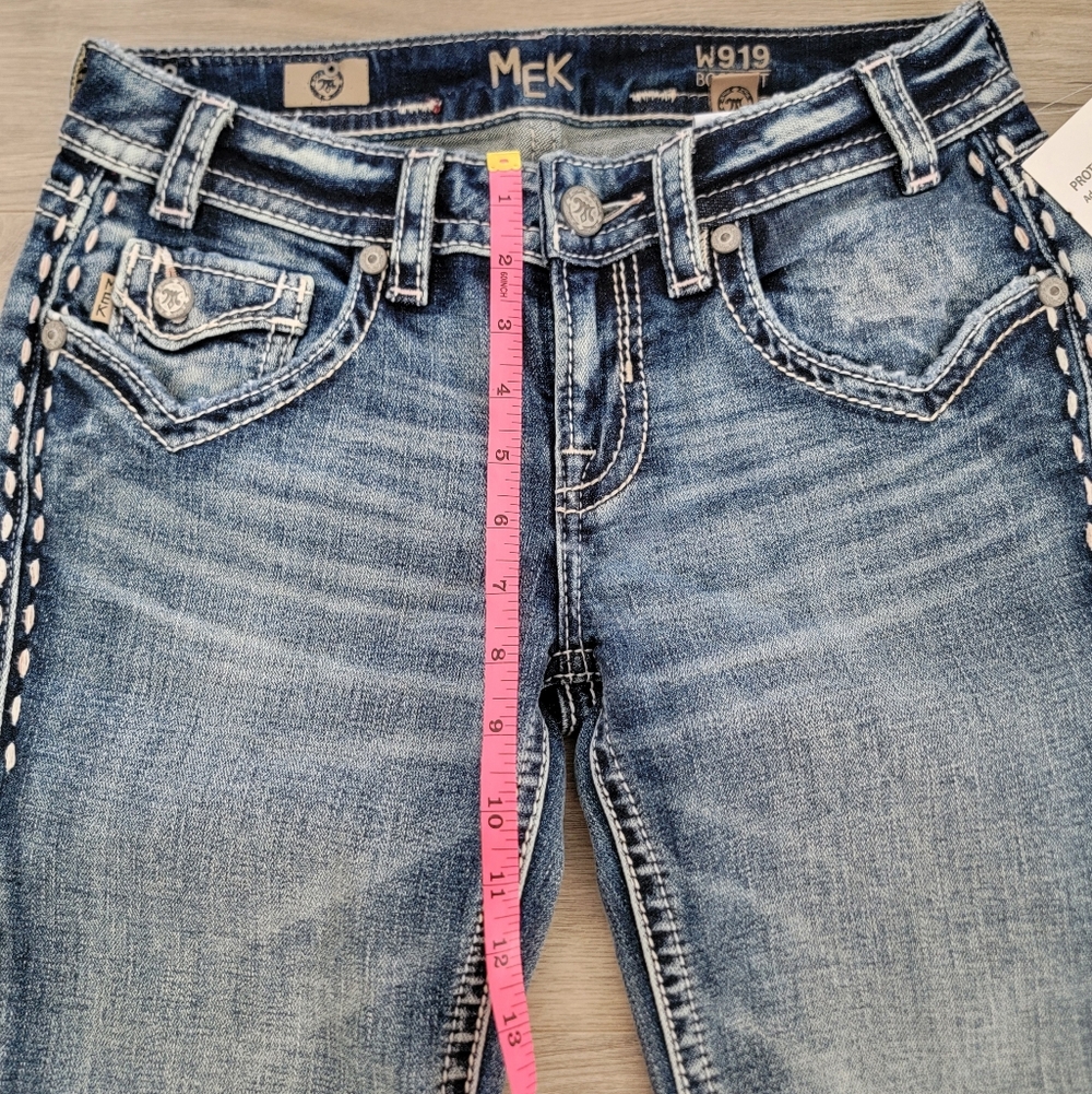 MEK x Miss Me Bootcut Jeans sz 26 - Picture 9 of 11